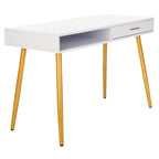 Escritorio moderno de mediados de siglo con cajón y estante