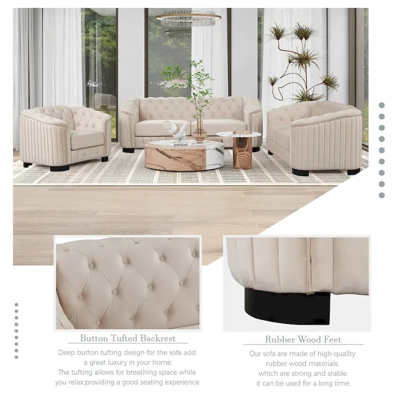 64" Velvet Loveseat Sofa with Removable Seat Cushion, 2-Person Couch