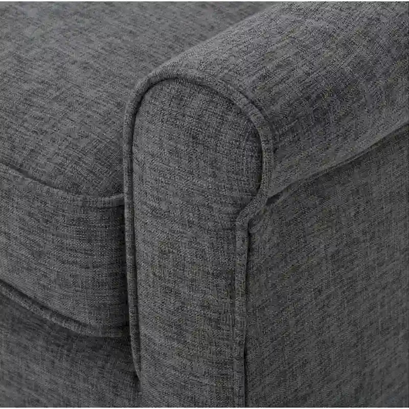50-Inch Tufted Loveseat with Wood Legs, Gray Fabric