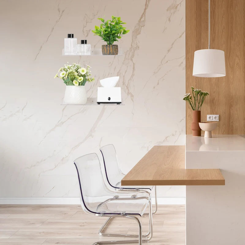 Clear Acrylic Wall Shelf (4-Pack)