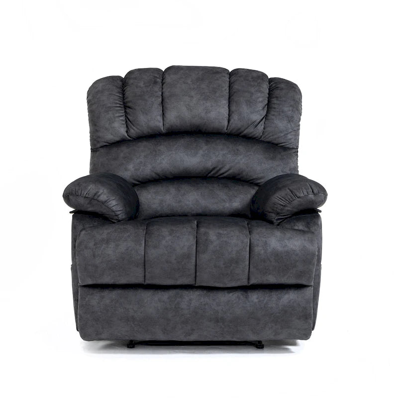 Oversized Manual Recliner Chair with Side Lever and Adjustable Backrest