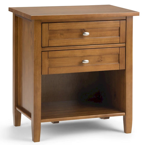 24-Inch Wide Transitional Bedside Nightstand Table