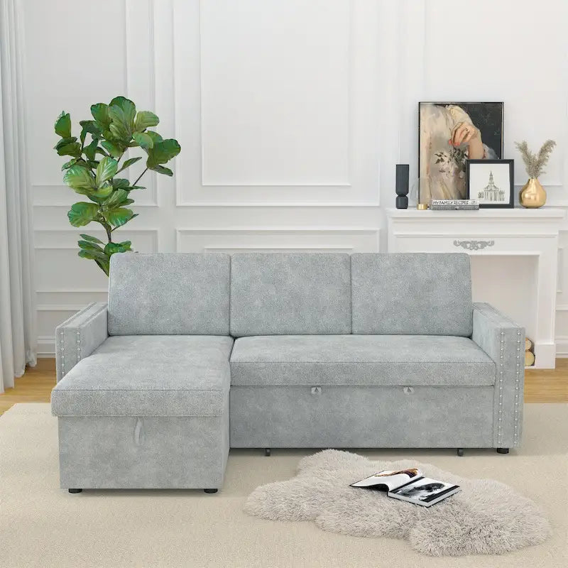 3-Seat Sleeper Sofa with Storage Chaise