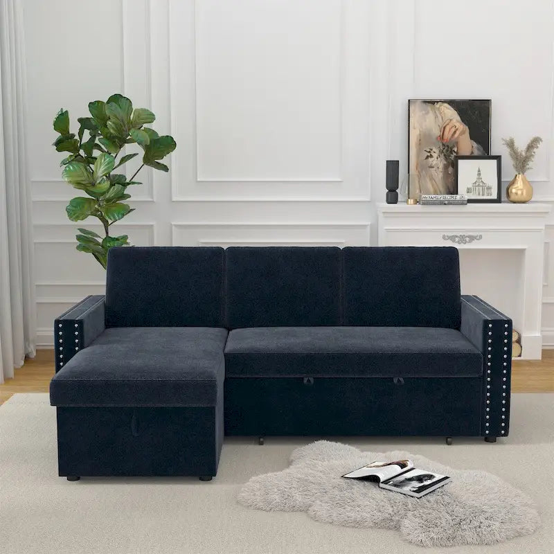 3-Seat Sleeper Sofa with Storage Chaise