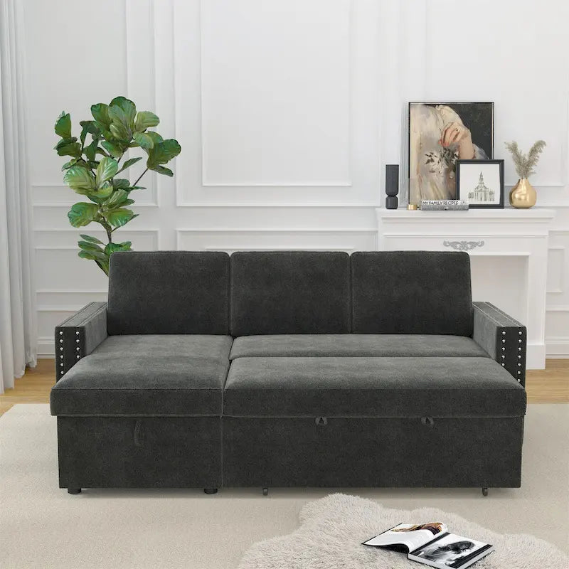 3-Seat Sleeper Sofa with Storage Chaise