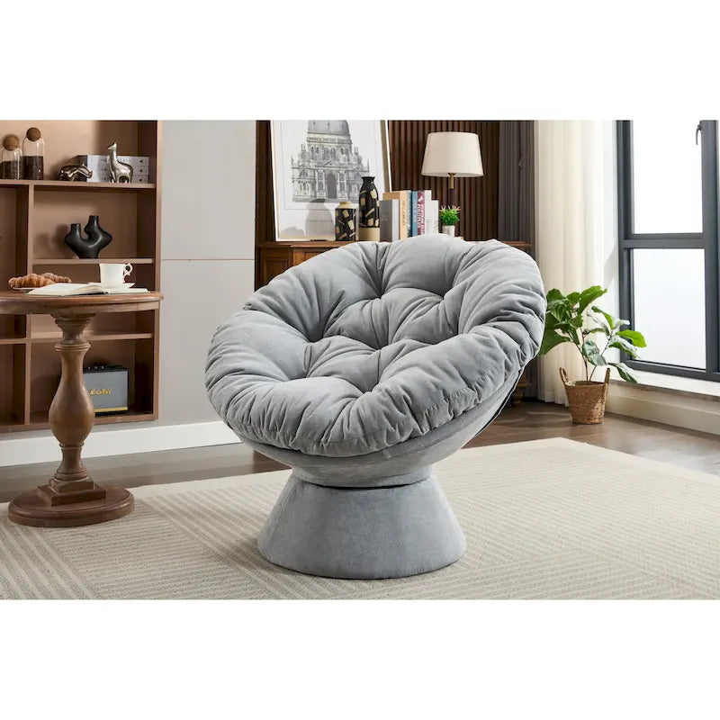 Sillón de barrilete giratorio 360° de gran tamaño para sala de estar y dormitorio