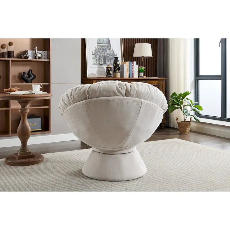 Sillón de barrilete giratorio 360° de gran tamaño para sala de estar y dormitorio