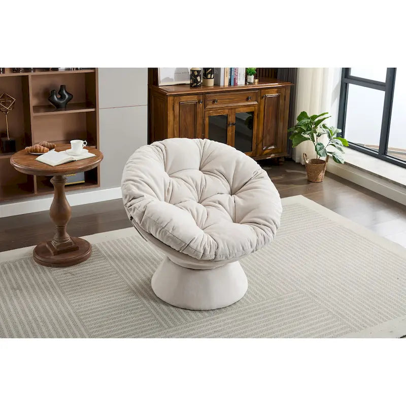 Sillón de barrilete giratorio 360° de gran tamaño para sala de estar y dormitorio