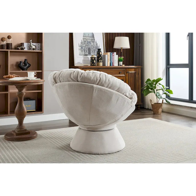Sillón de barrilete giratorio 360° de gran tamaño para sala de estar y dormitorio