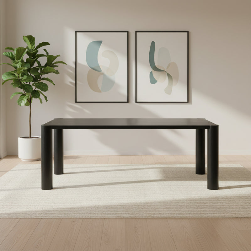 Aurelle Home Posy Modern Solid Oak Dinning Table