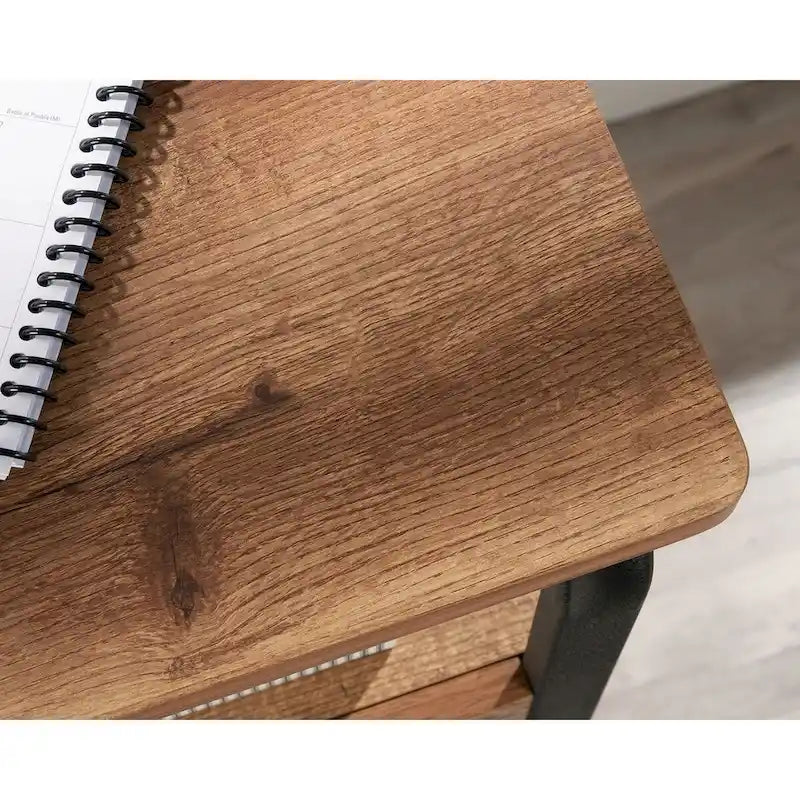 Escritorio de oficina de un solo pedestal con cajón para archivos – Roble grabadofont: 15px/1.5rem "Inter var", Inter, sans-serif; white-space: pre-wrap;">